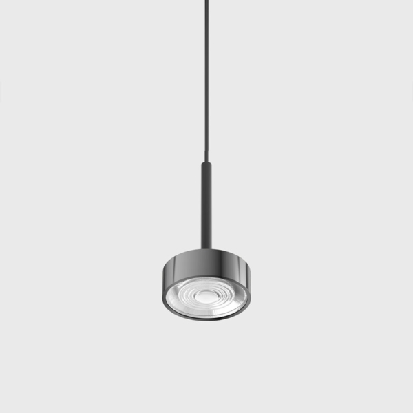 SOL MINI P NANO, D75mm, H135mm, 7W LED, 24°, 3000K, IP20, чёрный/хром (03.7531.7.930.BK/CR)