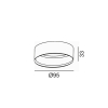 Декоративне кільце SOL RING, D95mm, H33mm, латунь (SOL RING BRASS)