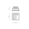 AIDA SQUARE 16W 3000K WH