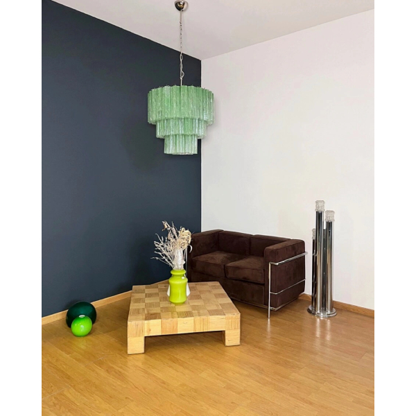 Велика триярусна люстра із трубок із зеленого алебастрового скла Murano 52 MURANO TUBE 184