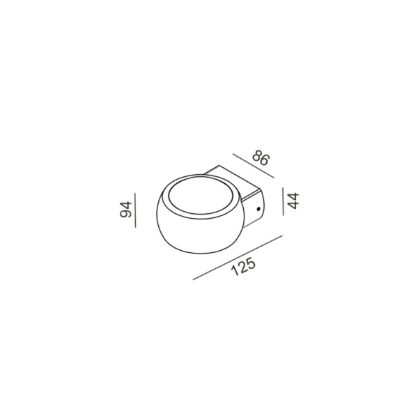 BUBBLE, L86mm, H94mm, SP125mm, LED 7.8 W, 3000К, графіт (08.2912.8.930.GR)
