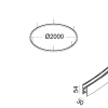 Підвісний радіальний трек IN_RING 200 48V. D2000mm, W30mm, H54mm, чорний (09.C200.BK)