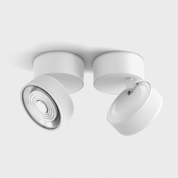 SOL SURF, D95mm, H78mm, LED 14W 3000K, білий/білий (02.9533.14.930.WH + SOL RING GRAIN WHITE)