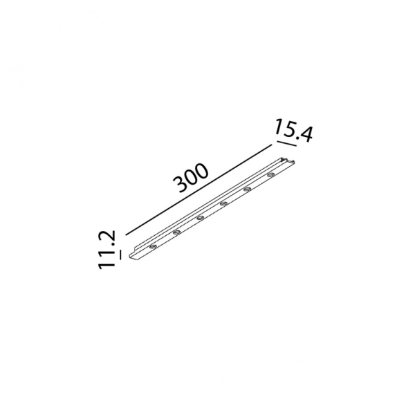 Світильник лінійний MINI_LINE42 COMFORT 300, L300mm, W15,4mm, H11,2mm, CREE 4 W, 390 Lm, 3000K, 30°, CRI&gt;,90, IP 20, білий (07.3001.4.930.WH)