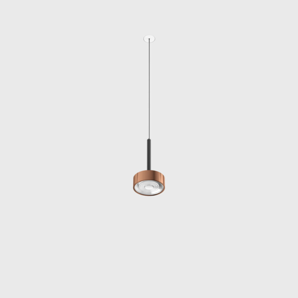 SOL MINI P NANO, D75mm, H135mm, 7W LED, 24°, 3000K, IP20, чёрный/медь (03.7531.7.930.BK/CP)