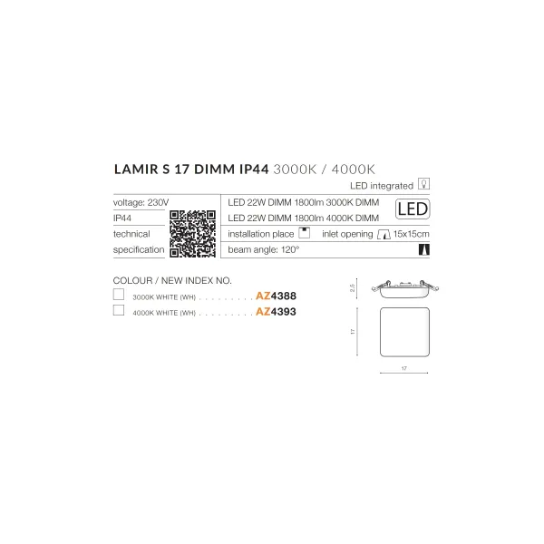 LAMIR S 17 3000K DIMM