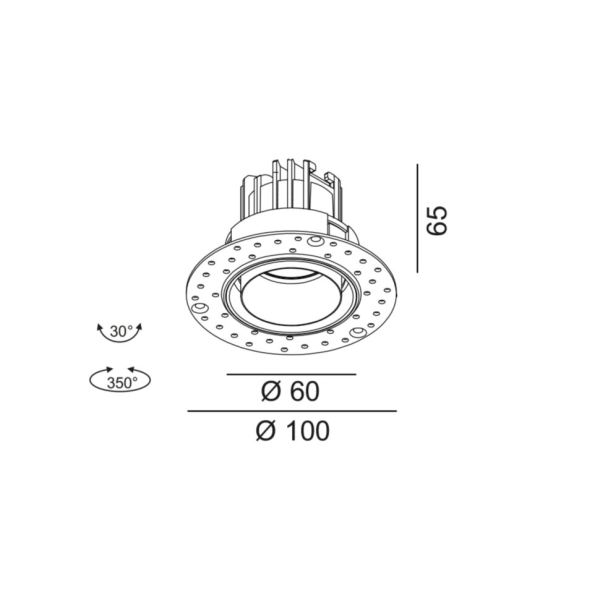 TUB M R, D60mm, H65mm, LED 11W 4000K, IP20, чёрный (01.0598.11.940.BK)