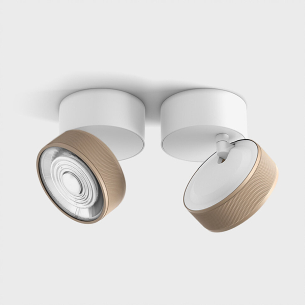 SOL SURF, D95mm, H78mm, LED 14W 4000K, белый/sahara beige (02.9533.14.940.WH + SOL RING GRAIN SAHARA BEIGE)