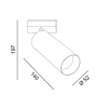 IN_LINE TUB M A 140, D52mm, H140mm, LED 19W, 3000К, sahara beige (06.0514.19.930.SB)