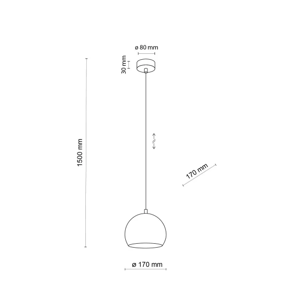 Подвесной светильник в стиле хай-тек ZOE BEIGE LAMPA  1 S TK Lighting в кухню, спальню в цвете бежевый