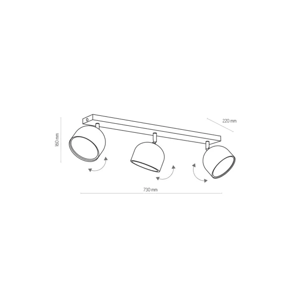 Светильник потолочный ALTEA WHITE 3 TK Lighting в гостиную, кухню в стиле хай-тек