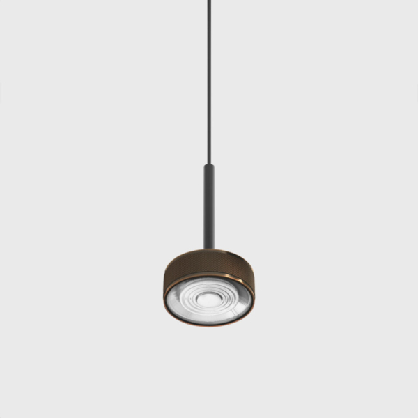 SOL MINI P, D75mm, H135mm, 7W LED, 24º, 4000K, IP20, чорний/мідь (03.7530.7.940.BK/CPG)