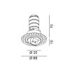 NANO WW R TRIMLESS, D35мм, H67мм, LED 6W 3000K, белый (01.3902.6.930.WH)