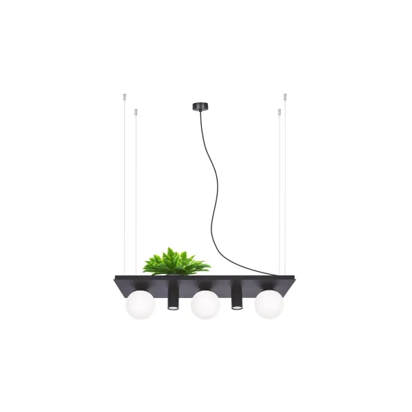 Подвесной светильник в стиле хай-тек PLANT SHELF ZUMALINE в гостиную, кухню в цвете черный