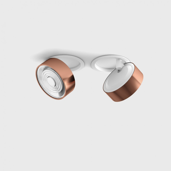 SOL IN MINI, D75mm, H26mm, LED 7W, 3000K, белый/медь (01.7526.7.930.WH + SOL M RING COPPER)