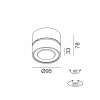 SOL SURF, D95mm, H78mm, LED 14W 4000K, чорний/латунь (02.9533.14.940.BK + SOL RING BRASS)