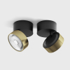 SOL SURF, D95mm, H78mm, LED 14W 4000K, чорний/латунь (02.9533.14.940.BK + SOL RING BRASS)