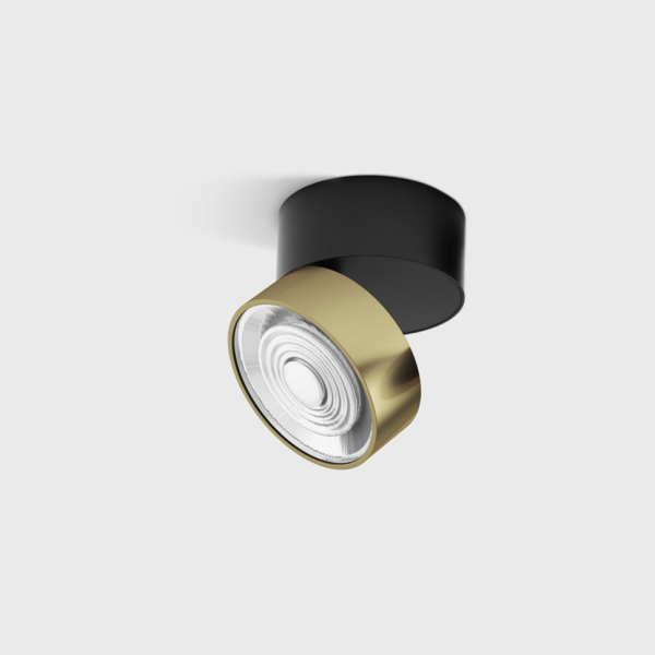 SOL SURF, D95mm, H78mm, LED 14W 4000K, чорний/латунь (02.9533.14.940.BK + SOL RING BRASS)
