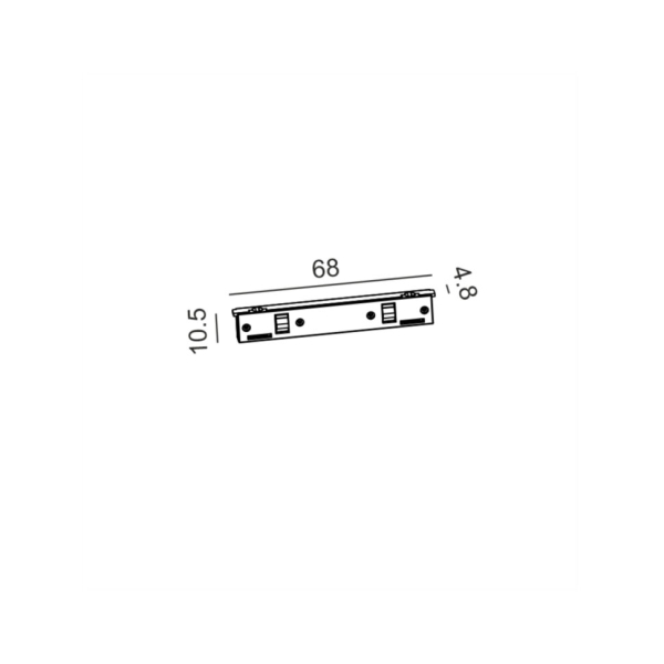 З'єднувач лінійний електричний PICO_LINE ELECTRICAL JOINT, чорний, (16.SLE00.BK)
