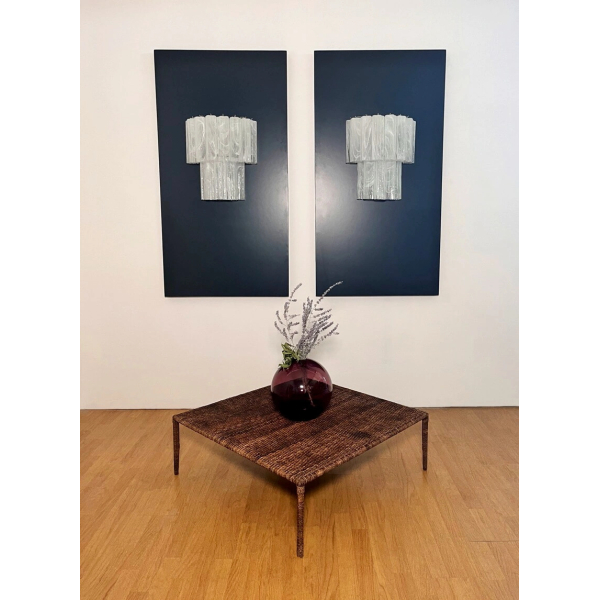 Пара настінних світильників із скла з трубками – 13 білих трубок із алебастрового скла. MURANO TUBE 205