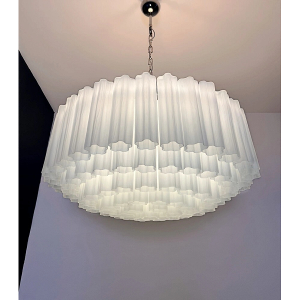 Велика люстра зі скла - 101 трубка із травленого кислотою скла. MURANO TUBE 218