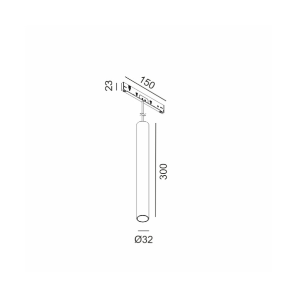 MICRO_LINE TUB S P 300, D32mm, H300mm, LED 6.3W, 3000К, DALI, латунь (14.0330.7.930.DALI.BR)