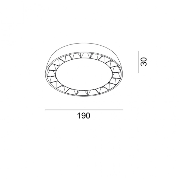 TURBINE, D191mm, H54mm, LED 15W, 4000К, білий (02.0190.15.940.WH)