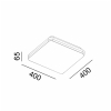 Світильник накладної FLAT S3, 400x400mm, h65mm, LED 38W/29W, 3000K/4000K, IP54, білий (02.4040.32.930/940.WH)