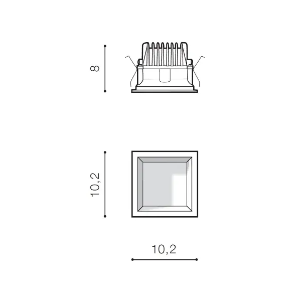 AIDA SQUARE 9W 3000K WH