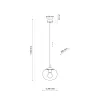 Подвесной светильник в стиле хай-тек VIBE TOPAZ LAMPA WISZACA 1 200 TK Lighting в кухню, спальню в цвете черный