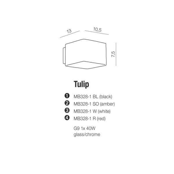 Бра настенное в спальню и гостиную TULIP RED Azzardo в стиле модерн
