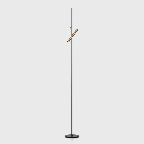 POINTER FLOOR, D200mm, d25mm, H1800mm, LED 6W, 3000К, чорний/світле золото (10.1800.6.930.BK/CG)