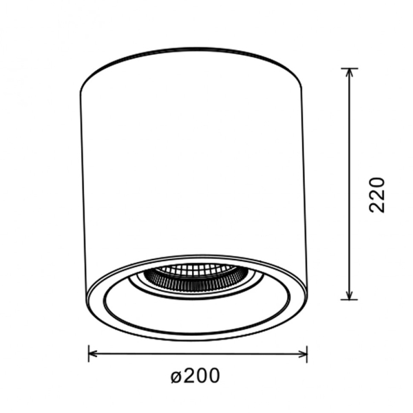 SURF PRO, D200mm, H220mm, LED 33W, 3000К, білий (02.7710.33.830.WH)