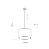 Подвесной светильник в стиле скандинавский TERCINO BLUE LAMPA TK Lighting в кухню, спальню в цвете черный