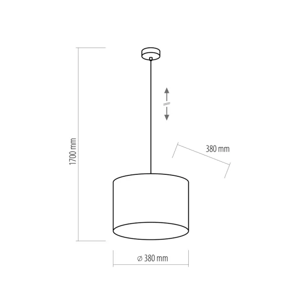 Подвесной светильник в стиле скандинавский TERCINO BLUE LAMPA TK Lighting в кухню, спальню в цвете черный