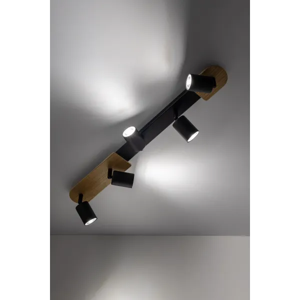 Светильник потолочный COVER WOOD LAMPA  5 TK Lighting в гостиную, кухню в стиле кантри