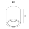 ROLL, D95mm, H100mm, LED 9W, 3000К, чорний (02.0800.10.930.BK)