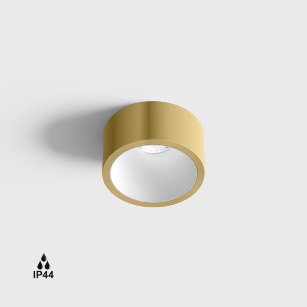 INVISIBLE MINI OUT, D55mm, H58mm, LED 6.3W, 4000K, латунь/белый (01.2203.7.940.BR/WH)
