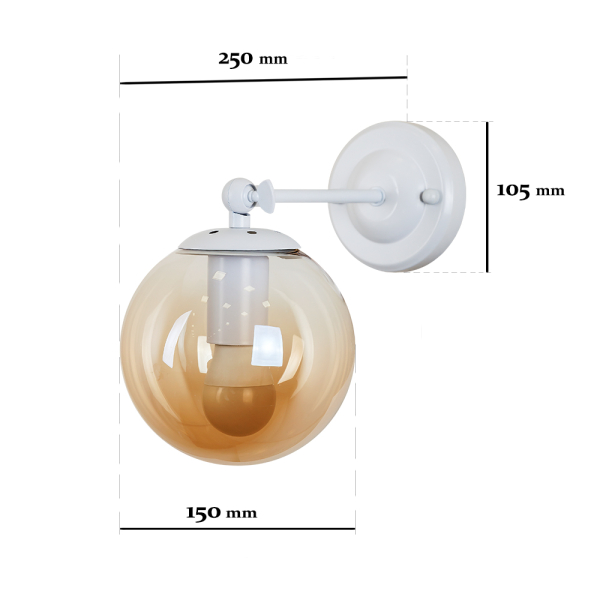 Купить Бра 756WPR150F-1 WH+BR