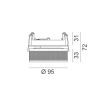 SOL IN, D95mm, H33mm, LED 14W 3000K, чёрный/coffee (01.9533.14.930.BK + SOL RING GRAIN COFFEE)