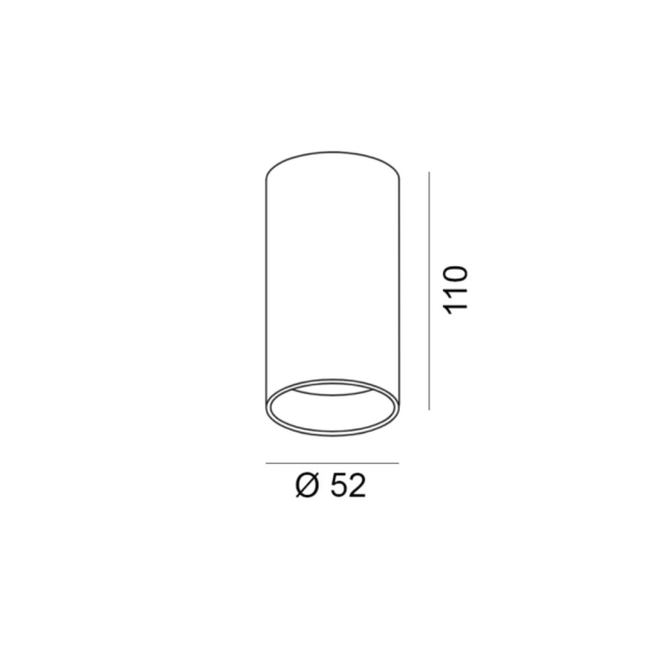 TUB M S 110, D52mm, H110mm, LED 9W 3000K, латунь (02.0511.9.930.BR)