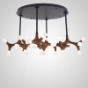 Стельова світлодіодна люстра SANTANA CH D130 Light brown   LED Deprimo купити 171825грн.