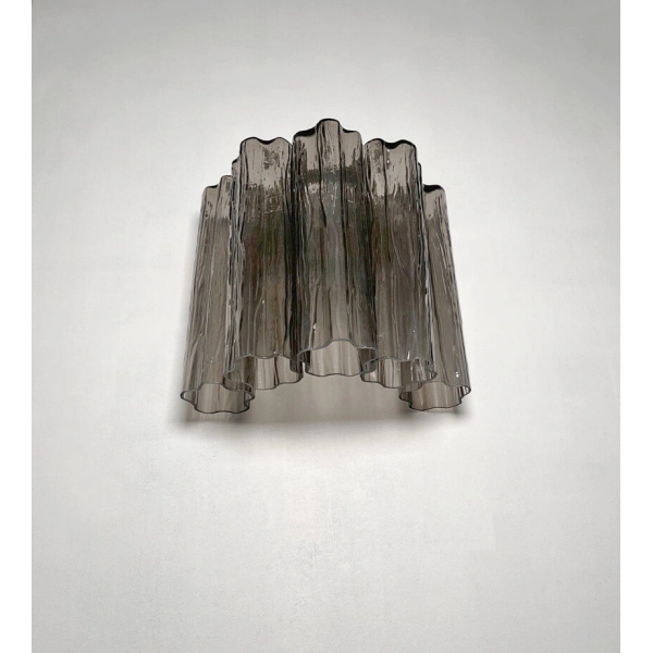 Пара настенных светильников из стекла в виде трубок – 5 трубок из дымчатого стекла. MURANO TUBE 204