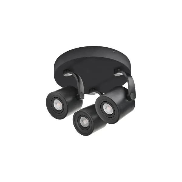 Светильник потолочный Bross Arm 3 Round (black) Azzardo в гостиную, кухню в стиле хай-тек