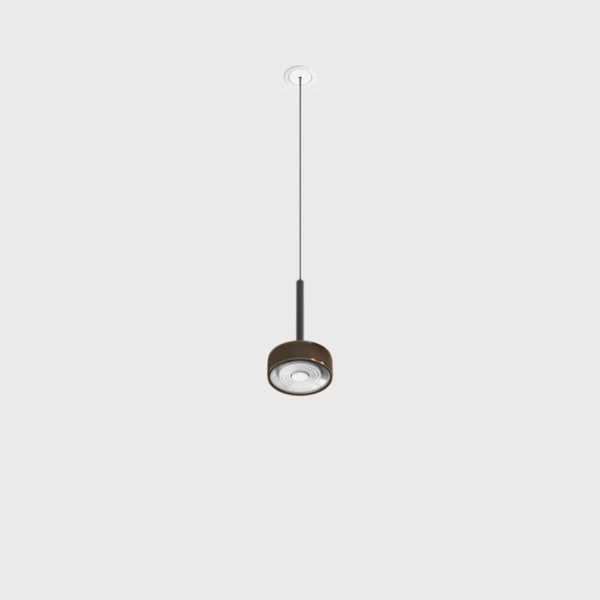 SOL MINI P NANO, D75mm, H135mm, 7W LED, 24°, 3000K, IP20, чёрный/coffee (03.7532.7.930.BK/CFG)