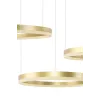 Подвесной светильник в стиле хай-тек HALO PENDANT 100+80+60 CCT GO + REMOTE CONTROL Azzardo для больших помещений, гостиную в цвете золото