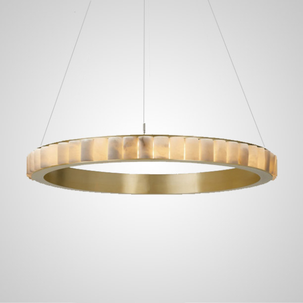 Підвісна світлодіодна люстра MONSINE D80 Brass у вітальню  LED