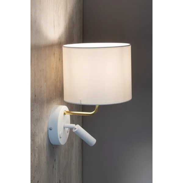 Бра настенное в спальню и гостиную RICHI WHITE/GOLD Бра TK Lighting в стиле модерн