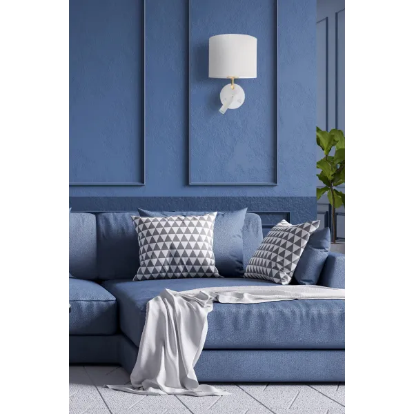 Бра настенное в спальню и гостиную RICHI WHITE/GOLD Бра TK Lighting в стиле модерн