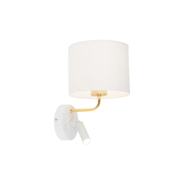 Бра настенное в спальню и гостиную RICHI WHITE/GOLD Бра TK Lighting в стиле модерн